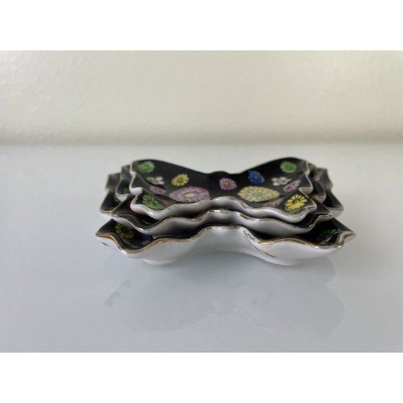 Vintage Fred Roberts San Francisco Nesting Butterfly Trinket Dishes Made Japan - Picture 12 of 12